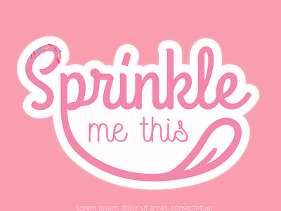 Sprinkle Me This food fun logo logo design pink playful sprinkles wordmark