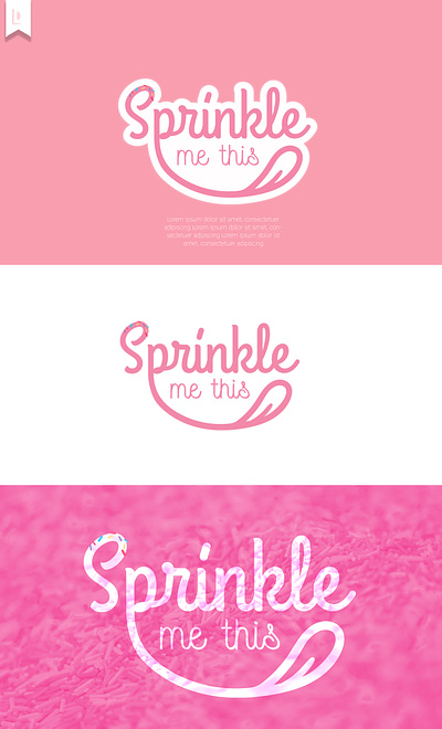 Sprinkle Me This food fun logo logo design pink playful sprinkles wordmark