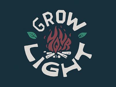 Grow Light illustration lettering logo merch design skitchism t shirt typography vintage