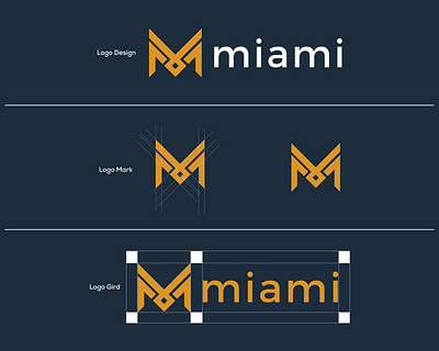 Miami logo design 3d branding graphic design logo logodesinger modernlogo professionallogo