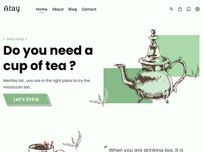 Atay: A UI Concept for Moroccan Tea atay branding graphic design tea ui uiux website