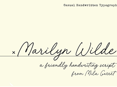 Marilyn Wilde Handwriting Script charming font classy font cursive font ligature font logo font marilyn wilde handwriting script signature font website font wedding font