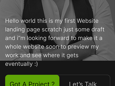 personal website mobile view draft ui