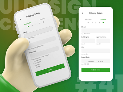 Shipping Details Form form mobile app mobile app design ui ui design user design ux