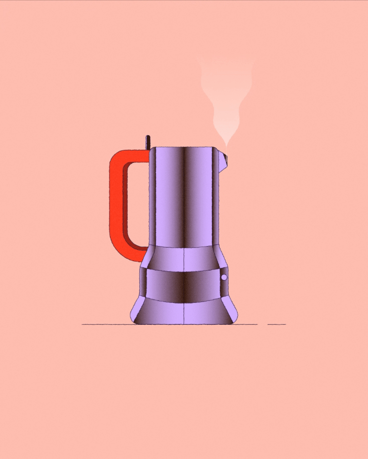 9090 coffee pot 2d animation animation coffeepotillustration coffepot design gif illustration loop
