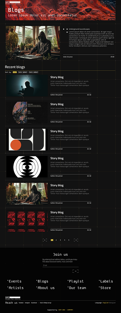 Georgian Rave Community / Web design / Rave/ electronic music app branding community design event georgia georgian group logo music orginizer rave techno tickets ui uiux ux web webdesign website