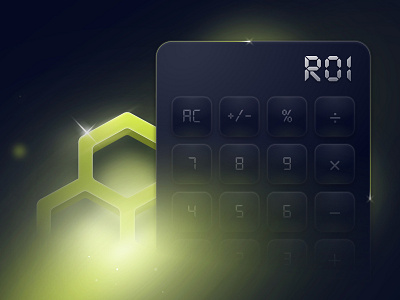 ROI Calculator ➕✖️🟰 branding calculator dark data glow hub illustration marketing particles roi traefik traffic