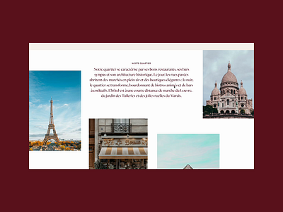 Refonte Site web Hotel Parisien app branding hotel projet etudiant refonte reservation ui ux web design