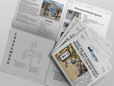 Advertising Agency Newspaper Handouts branding college design graphic design handout identity newspaper