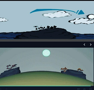 "The Wrong Rock" Storyboard panel animation charracter design storyboarding visual development