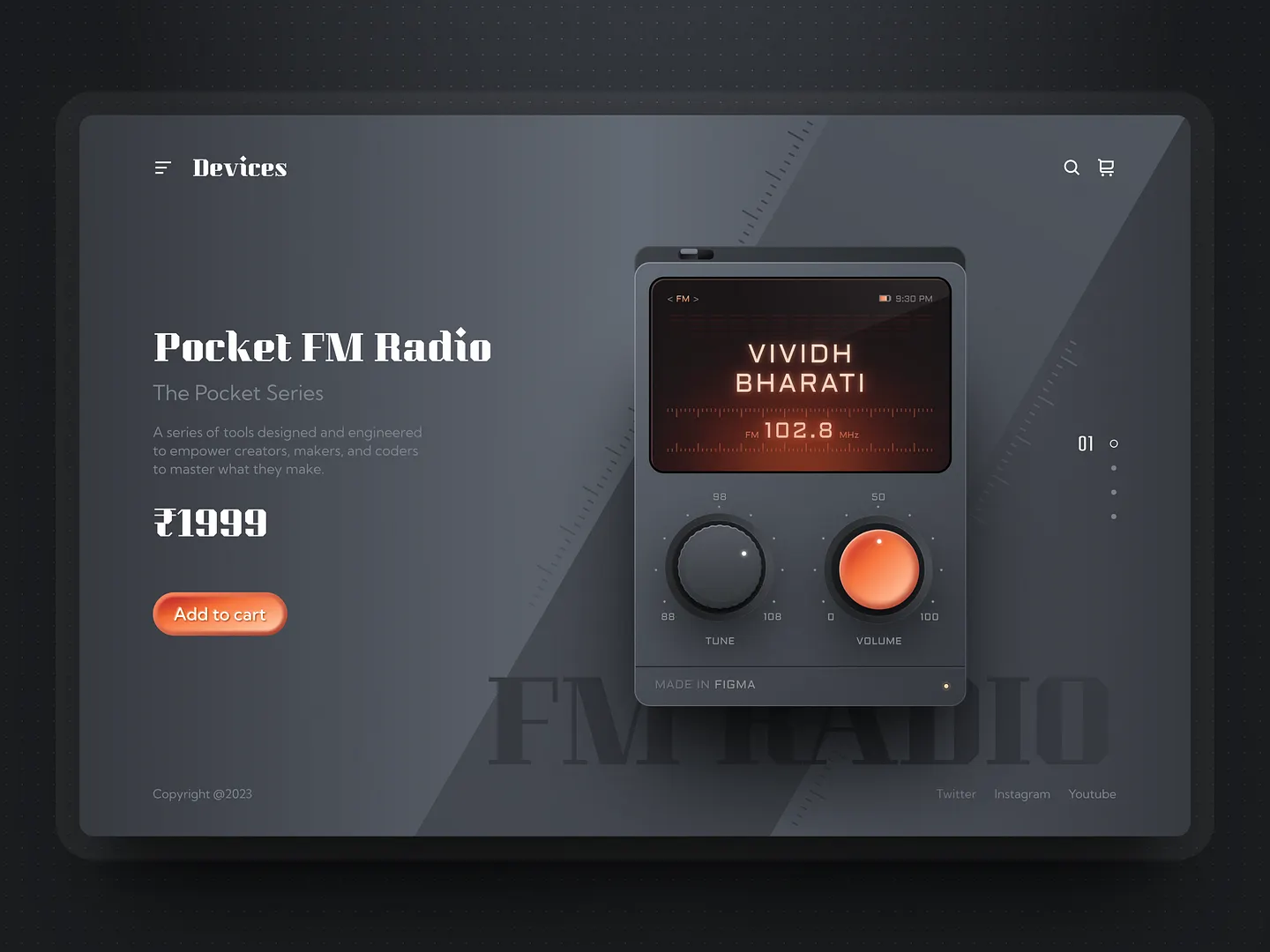 Sleek Pocket FM Radio Website Design