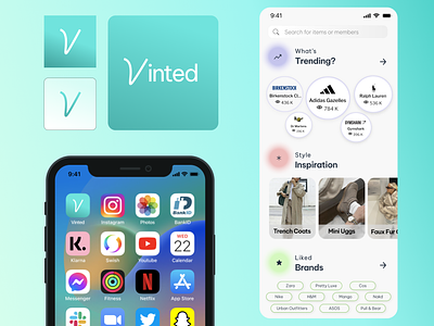 Vinted App Case Study app branding logo ui ux vinted