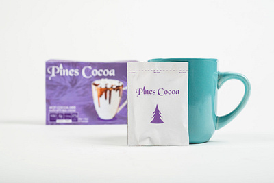 Pines Cocoa Packaging branding graphic design hot chocolate hot chocolate branding hot chocolate packaging packaging design packaging graphics product graphics product photography