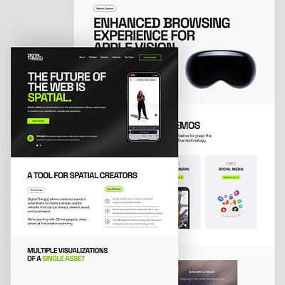 VR Website Landing Page 3d app ar augmented reality branding design landing page landingpage ui ux virtual reality vr website