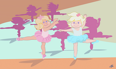 Little Dancers book branding character design children illustration design