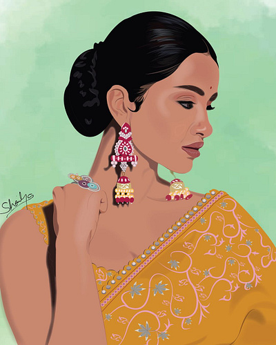 Anupama Parameswaran - Digital Portrait Illustration Art adobe art digitalart graphic design illustration illustrator portrait