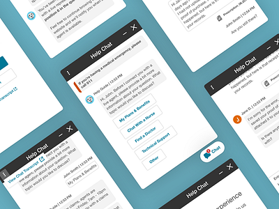 Help Support Chat Client chat chat bot enterprise health responsive support ui
