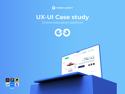 Online education platform - UX Case Study 3d case study develop education platform landingpage research ui ux website