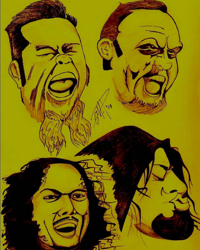 Metallica character design concept art design illustration metallica poster