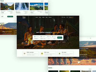 Tentastic | UI design for website agency design figma tour ui uiux web