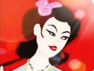 Geisha, bust branding design graphic design illustration