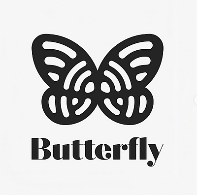 Butterfly branding design isologo logo
