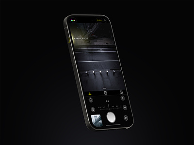 Action button + iPhone 15 Pro Max in Halide action button aperture app camera exposure focus icons iphone manual photography scale slider trigger ui user interface