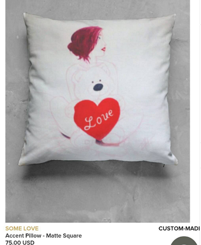 Some Love Pillow branding design graphic design illustration