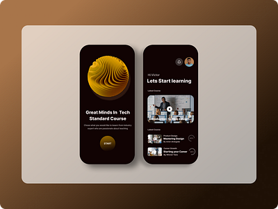 Teaching and learning mobile app UI Design motion graphics ui