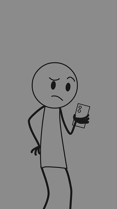 Waiting for transaction 2d animation animation black and white gif animation stickman