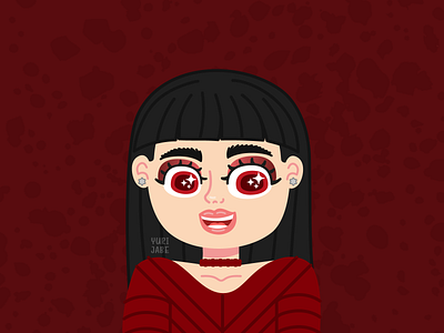 Cute vampire adobe illustrator flat illustration gif girl vampire halloween illustration woman portrait