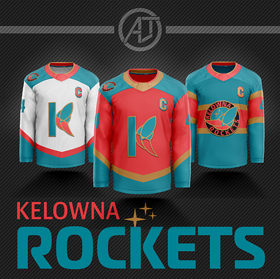 Kelowna Rockets Concept concept graphic design hockey jersey logo uniform