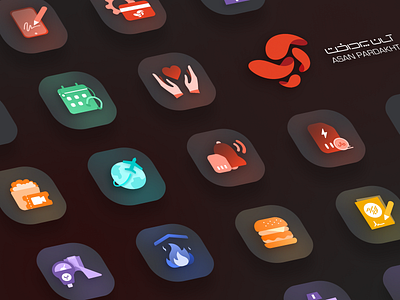 Design of AP application serivce icons app branding graphic design icon illustration logo ui