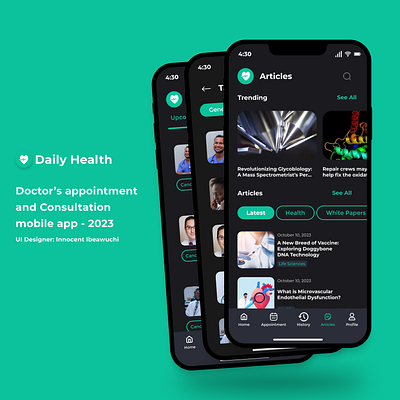 Daily Health project presentation figma mobile app ui ui ux design