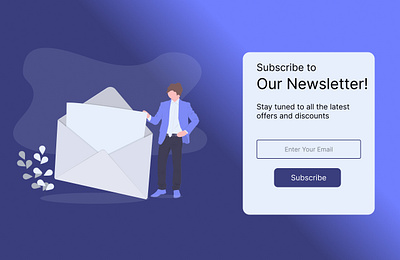 Newsletter Page With Gradient Background (For Desktop) figmaexpert newsletter newsletterpage uidesign uidesigner uiux