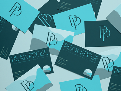 Business Cards • Peak Prose branding business cards print design