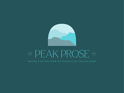 Primary Logo • Peak Prose branding logo design visual identity