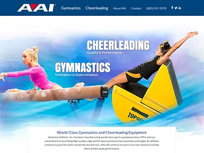 AAI Website Relaunch cheer design layout gymnastics website website relaunch