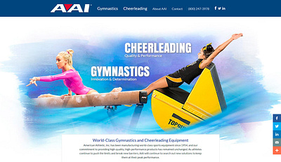 AAI Website Relaunch gymnastics website website relaunch