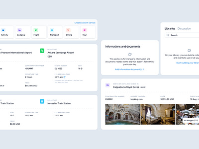 UI Components for Trip/Itenerary Agent Planning Product agent itenerary planning product travel trip ui