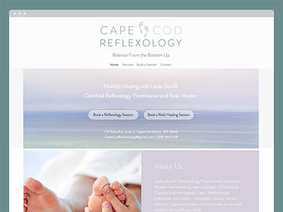 Website • Cape Cod Reflexology branding logo website