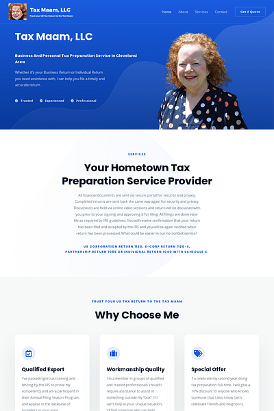 Web Design: Tax Ma'am taxassistance