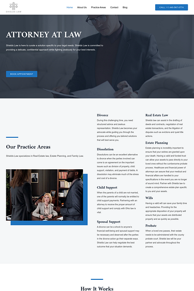 Web Design: Shields Law business growth