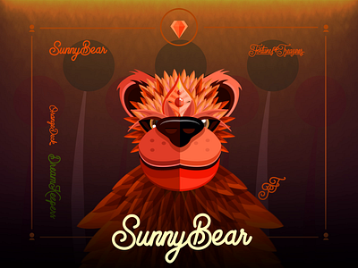 Fortunes Of Treasure - ( Sunny Bear ) ( Orange Deck No.1 ) after effects animation animtaion bear branding cartoon clean design fortunes fortunes of treasures icon illustration logo motion motion graphics parallax patterns toon treasures vector