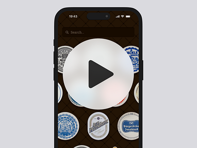 Pocket beer coaster animation app beer concept dark design mobile ui ux