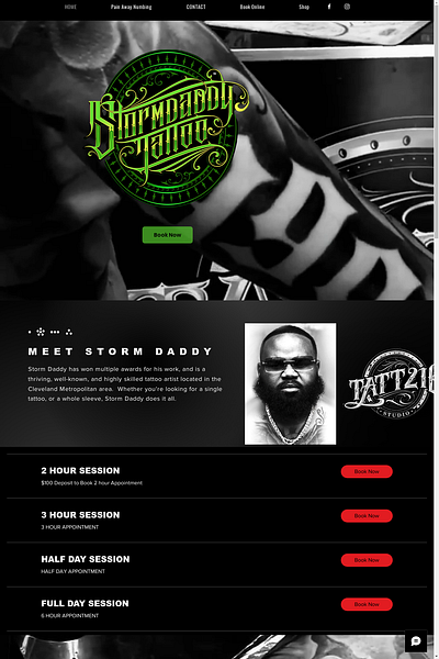 Web Design: Storm Daddy Tattoos stormdaddytattoos