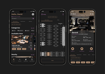 Dine In - Restaurant Reservation App app branding design food mobile app reservation restaurant ui user experience user interface ux