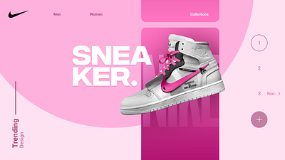 Nike sneakers website UI shot #1 photoshop ui
