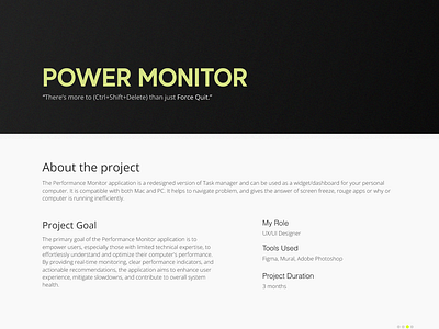 Power Monitor product design uxui design