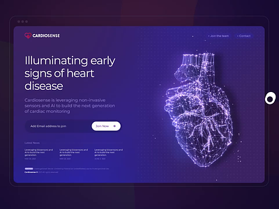 User Interface Animation Element - Cardiosense 3d animation dark blue dashboard development element engaging graphic design heart interface medical motion graphics purple social media teaser ui user interface video violet website